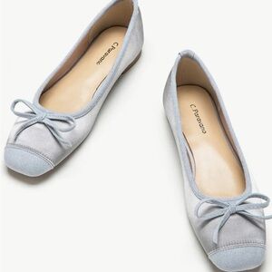 C. Paravano Ballet Flats. Baby blue. Brand new in box.